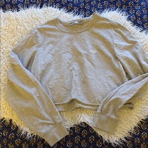 Kith Light Gray Women's Long Sleeve Cropped Tee - medium